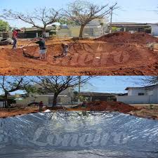 Lona Para Lago Tanque De Peixes Pp Pe 12 0 X 4 0m Azul Preto Impermeavel E Atoxica Para Lagos Artificiais Armazenagem De Agua E Cisterna Loneiro Lonas Plasticas Capa Para Piscina Tecidos Lona De