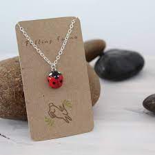 Ladybird Necklace Ladybug Charm Handpainted Polymer Clay Etsy Polymer Clay Pendant Polymer Clay Charms Polymer Clay