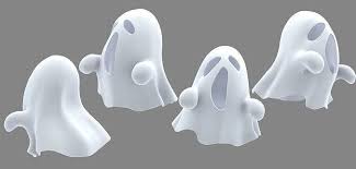 Good Ghost Halloween 3d Model In 2020 3d Model 3d Model Character Halloween 3d