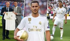 He was finally included in the squad to play against levante at the santiago bernabeu. Eden Hazard Wears Real Madrid Shirt For First Time At Bernabeu Unveiling Then Kisses Badge Football Sport Express Co Uk