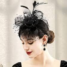 Pink Fascinators For Women Fascinator Hat For Women Flower Mesh Feathers  Hair Clip Tea Womens Hats Fashion