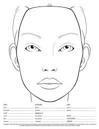 10 blank face chart templates male face charts and female