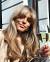 Blonde Balayage Hair With Bangs