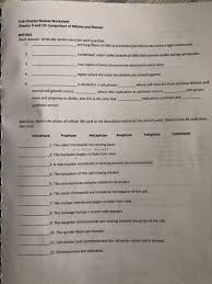 Cells divide and reproduce in two ways, mitosis and meiosis. Solved End Chapter Review Worksheet Chapter 9 And 10 Com Chegg Com