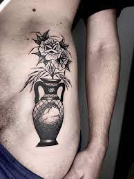 Blackwork Vase By Boss 667ttt At Athens Tattoo Studio Athens Tattoo Tattoos Small Tattoos