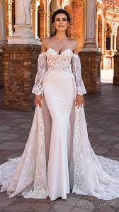 The classic spanish wedding dresses are designed in the same elegant way as the wedding gowns, but with a little spaniard twist to them. Beautiful Wedding Dresses From The 2017 Crystal Design Collection Sevilla Bridal Campaign Wedding Inspirasi Page 2 Sheath Wedding Dress Lace Bridal Dresses Wedding Dresses