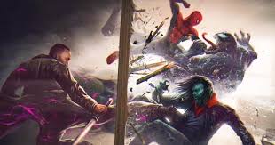 Homecoming concept art is inspired by iconic steve ditko comic cover. Spider Man And Blade Fight Venom And Morbius In Marvelous New Fan Art