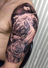 Tattoo Leao Filhote Savana Pai E Filho Tatuagem Tatuagens Tatuagens Top