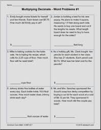 Math made easy, grade 5 math workbook. Multiplying Decimals Word Problems Math Abcteach