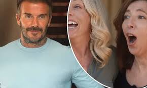 David Beckham leaves the ladies swooning as he films new Walkers advert  with fellow footballing icon Thierry Henry