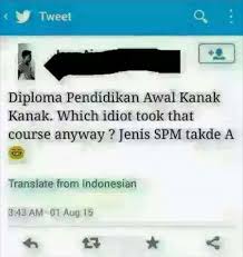 Adalah berbentuk kajian kepustakaan serta analisis dokumen. Diploma Pendidikan Awal Kanak Kanak Which Idiot Took That Course Anyway Jenis Spm Takde A Sunduvan