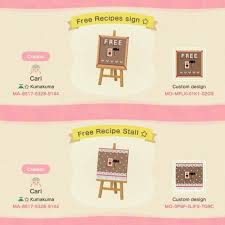 Free Diy Recipe Stall And Sign Designed By Acnh Custom Designs In 2020 Animal Crossing New Animal Crossing Animal Crossing Game