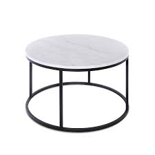 Sit Mobel This That Couchtisch Rund Tischplatte Marmor Metall Schwarz