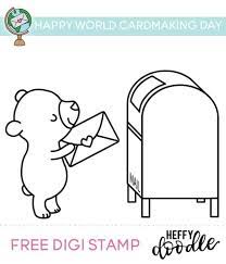 Unzip the folder and save the contents into a new folder. World Cardmaking Day Free Digi Stamp Giveaway Heffy Doodle