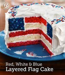 Red White And Blue Layered Flag Cake Recipe 4th Of July Desserts Fourth Of July Cakes 4th Of July Cake