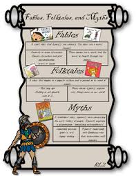 anchor chart fables folktales and myths worksheets