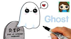 How To Draw A Ghost Super Easy Youtube Cute Drawings Drawing Videos Cartoon Drawings