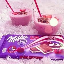 Chocolate Milka Strawberries Cherry Smoothie Miam Gourmandise Sucreries