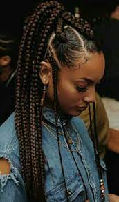 Box braids hairstyles are one of the most popular african american protective styling choices. Pin By Amy Ruff On Sac Modelleri Cornrow Hairstyles Braids Pictures Box Braids Hairstyles