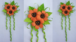 To make this paradise more stunning and lovely, we have a beautiful wall han… Diy Wall Hanging Idea How To Make Beautiful Paper Flower Wall Hanging For Home Room Decoration Youtube