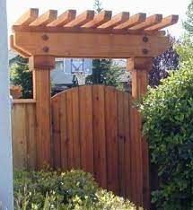 Browse 220 photos of pergola over garage. Gate With Trellis Trellis Over Gate Wooden Garden Gate Wood Gates Driveway Pergola
