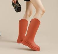 Wholesale Women Fashion Simple Solid Color High Rain Boots