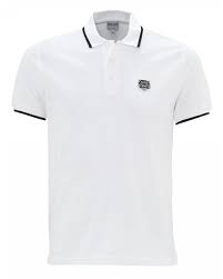 Mens Tiger Logo White Polo Shirt