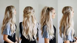 4 Quick Go To Half Up Styles Keep Hair Out Of Your Face Youtube Long Hair Styles Down Hairstyles Medium Hair Styles