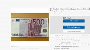 Neue banknoten gibt es ab frühjahr 2019. 500 Euro Scheine Bei Ebay Besonders Beliebt