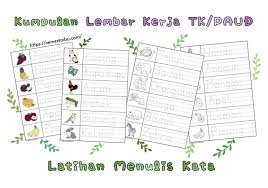 Check spelling or type a new query. Belajar Menulis Kata Lembar Kerja Anak Tk Paud Free Download