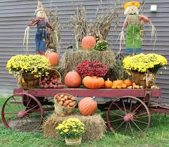 To give your house a spookier feel, explore all things halloween, from skeletons to candles. Farm Wagon Decorated For Fall Fall Wagon Decor Fall Yard Decor Fun Fall Decor