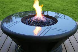 Midnight Black Diamond Fire Pit Glass