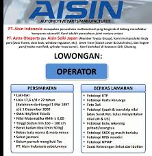 We did not find results for: Info Lowongan Pt Aisin Indonesia Bkk Smk N 2 Rembang Facebook