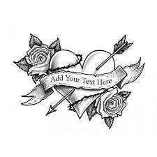 Submit your ideas and our team of artists will work with you until your tattoo is perfect. Amazon Com Personalized Heart Temporary Tattoo Fake Removable Customized Tattoos Design Add Text To Temp Tatoo Last 2 5 Days Go On With Water Custom Decal Removeable Party Supplies Sticker Decals
