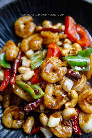 Chinese Sichuan Kung Pao Light Soy Dark Soy And White Pepper Marinated Shrimp Green Peppers Red Pepper Easy Chinese Recipes Seafood Recipes Chinese Cooking