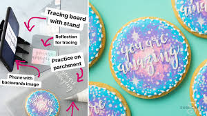 2/8 of the cake is decorated in chocolate chips). Lettering On Cookies Pastel Galaxy Cookie Tutorial Sweetambssweetambs