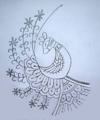 Peacock Sketches Patterns Templates Royal Icing Cakes Henna Cake Designs Royal Icing Templates