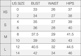Cogent Lucy Clothing Size Chart 2019
