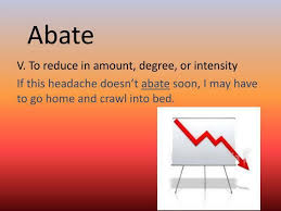 English Verbs What Does Abate Mean Something That Facebook