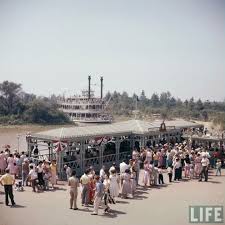Disneyland 1955 Mark Twain Dock On Opening Day From The Life Magazine Archive Color Corrected By United Style Disneyland Opening Disneyland Disneyland World