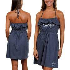 Pin By Darian Virchow On Clothes And Dresses Nfl Dress Dallas Cowboys Halter Dress