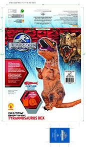 Rubies Costume Co Jurassic World T Rex Inflatable Costume Childs Age 5 To 7 Years