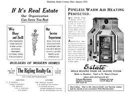 Hamilton Ohio 1920 Ads Ohio Butler County Air Heating