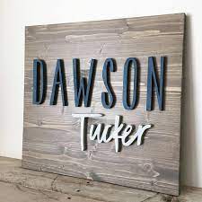 Modern Wood Name Sign 16 X 19 Wood Name Board Rectangle Custom Wall Art Nursery Decor Pers Wood Name Sign Baby Name Signs Cute Baby Names