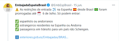 Jun 07, 2021 · brasileiros agora podem viajar para aruba, mas ficam de fora da reabertura na espanha governo do país europeu, que abre as portas nesta segunda para vacinados, exclui turistas do brasil Brasileiros Ja Podem Entrar Na Espanha Cumprindo Requisitos