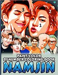 Photo shared by kim namjoon | 김남준 on november 02, 2021 tagging @bts. Amazon Com Namjin Color Paint By Number Coloring Book Bts Namjin Stress Relief Satisfying Coloring Book For Bts Jin Rap Monster Fans Easy And Relaxing Idea For Jin Rm