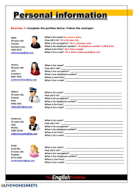 Personal Information Interactive Worksheet In 2020 English As A Second Language Reading Comprehension Worksheets Esl Teaching