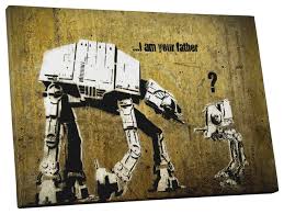 I am your father (script & translation into latin). Banksy I Am Your Father Aka Star Wars Canvas Wall Art Contemporary Prints And Posters By Pingoworld
