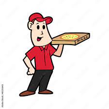 Cartoon pizza man