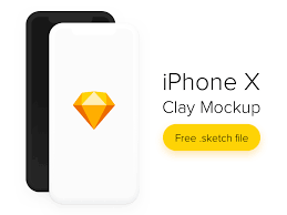 Iphone X Clay Mockup Freebie Sketch Mockup Templates Iphone Mockup